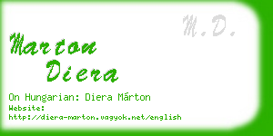 marton diera business card